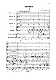 Streichoktett in C-Dur, Op.12: Streichoktett in C-Dur by Hermann Grädener