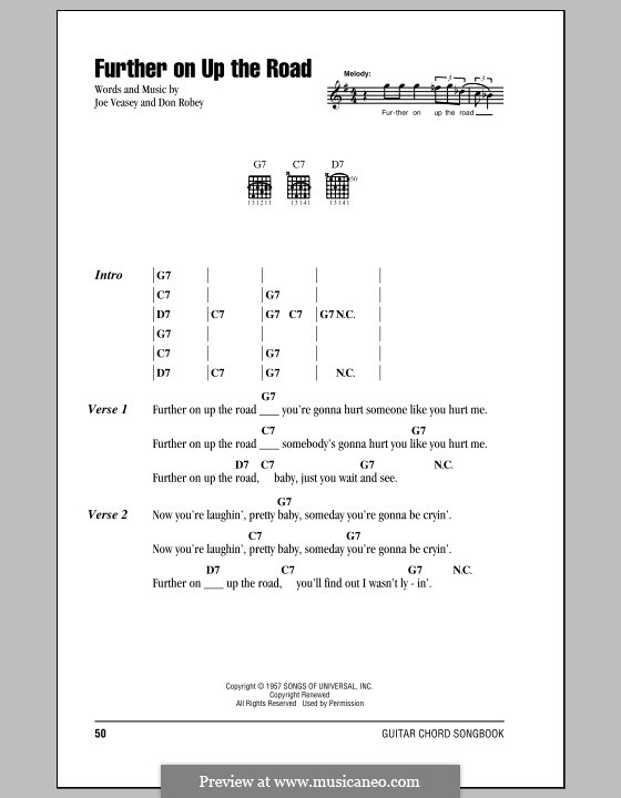 Farther Up the Road (Bobby 'Blue' Bland): Text und Akkorde by Don Robey, Joe Veasey