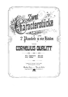 Zwei Characterstücke für zwei Klaviere: Zwei Characterstücke für zwei Klaviere by Cornelius Gurlitt