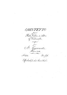 Quintett für Flöte und Streicher, Op.39: Quintett für Flöte und Streicher by Adalbert Gyrowetz