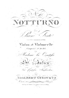 Nocturne für Klaviertrio Nr.10, Op.43: Nocturne für Klaviertrio Nr.10 by Adalbert Gyrowetz