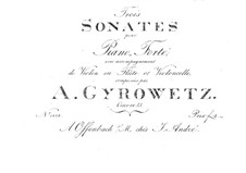 Drei Sonaten für Klaviertrio, Op.55: Drei Sonaten für Klaviertrio by Adalbert Gyrowetz