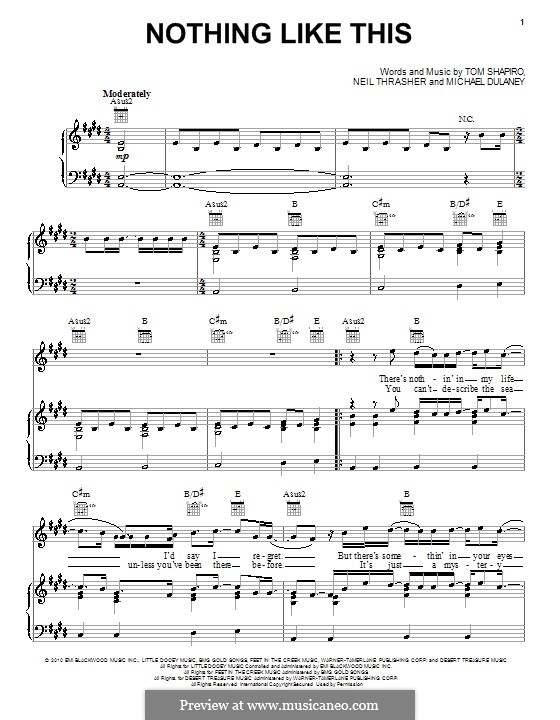 Nothing Like This (Rascal Flatts): Für Stimme und Klavier (oder Gitarre) by Michael Dulaney, Neil Thrasher, Tom Shapiro