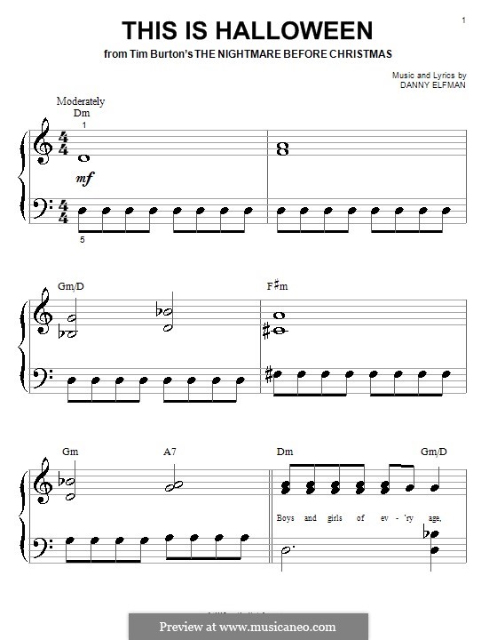 This Is Halloween: Für Klavier by Danny Elfman