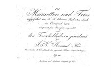 Zwölf Menuetten und Trios, Op.24: Zwölf Menuetten und Trios by Johann Nepomuk Hummel