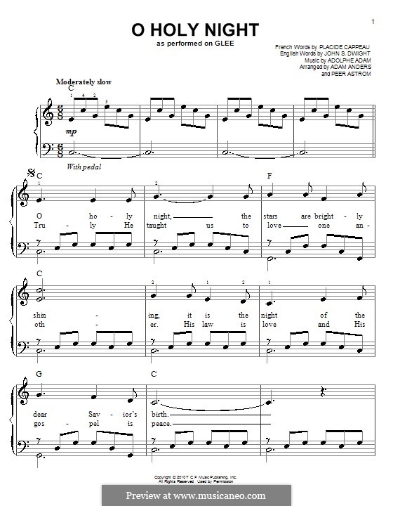 Piano version: Klavierversion für Anfänger by Adolphe Adam