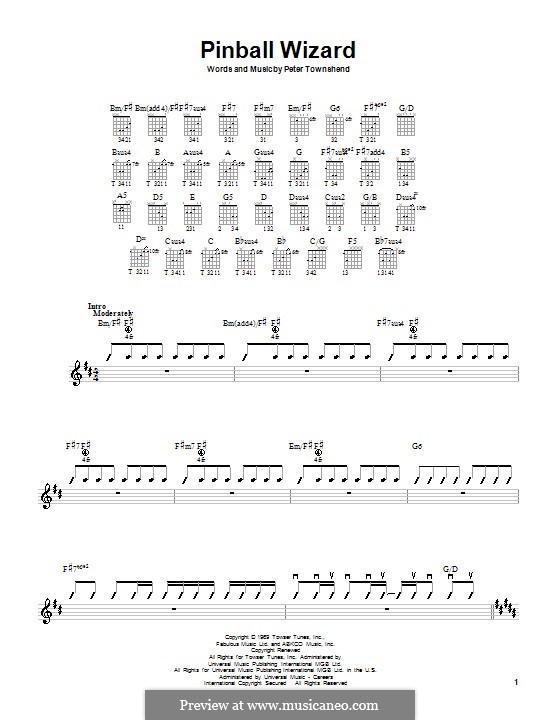 Pinball Wizard (The Who): Für Gitarre by Peter Townshend