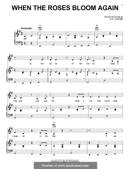 When the Roses Bloom Again von A. Carter Noten auf MusicaNeo