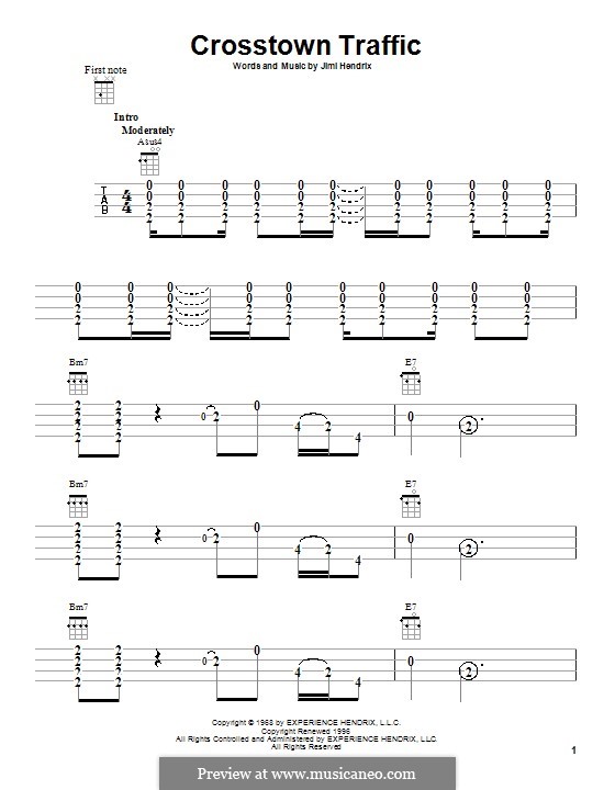 Crosstown Traffic: Für Ukulele by Jimi Hendrix