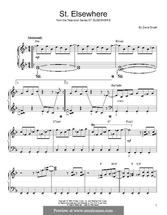 St. Elsewhere: Für Klavier, leicht by Dave Grusin
