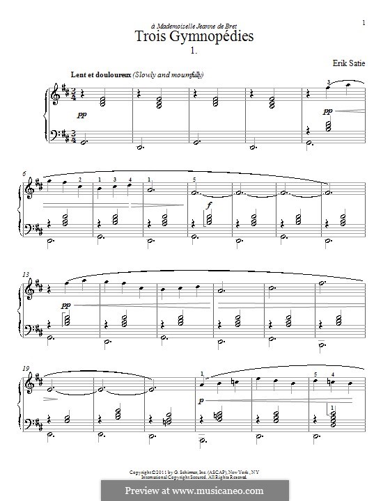 Nr.1: Für Klavier by Erik Satie