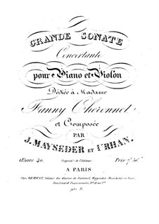 Sonate für Violine und Klavier, Op.40: Sonate für Violin und Klavier by Joseph Mayseder