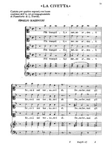 La Civetta. Kantate für vier Sopran und Basso Continuo: La Civetta. Kantate für vier Sopran und Basso Continuo by Virgilio Mazzocchi