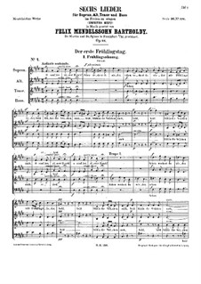 Sechs Lieder, Op.48 : Vollsammlung by Felix Mendelssohn-Bartholdy