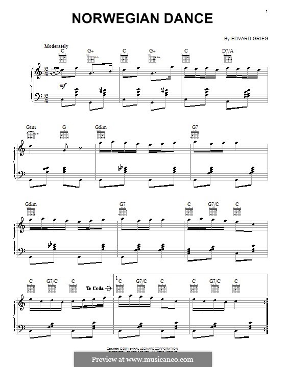 Dance No.2: Für Klavier by Edvard Grieg