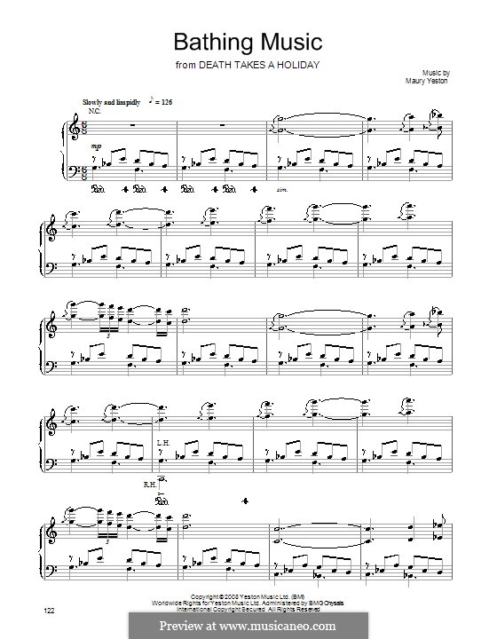 Bathing Music: Für Stimme und Klavier (oder Gitarre) by Maury Yeston