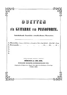Barkarole für zwei Gitarren, Op.41: Version für Gitarre und Klavier by Johann Kaspar Mertz