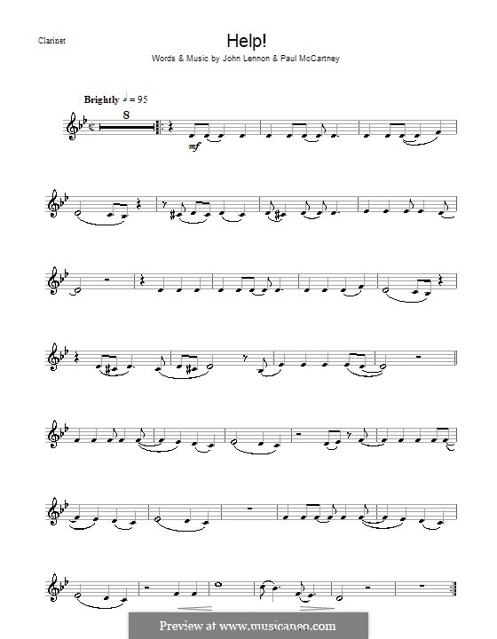 Help! (The Beatles): Für Klarinette by John Lennon, Paul McCartney