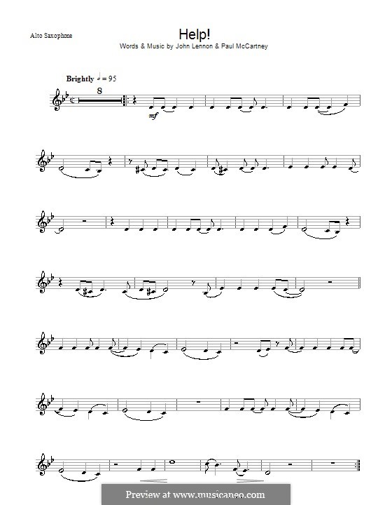 Help! (The Beatles): Für Altsaxophon by John Lennon, Paul McCartney