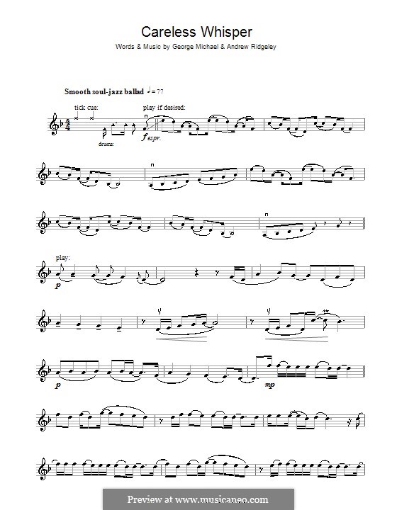 Careless Whisper: Für Violine by Andrew Ridgeley, George Michael