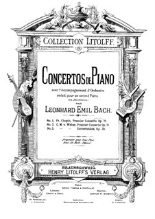 Konzert für Klavier und Orchester Nr.1, J.98 Op.11: Bearbeitung für zwei Klaviere by Carl Maria von Weber
