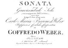 Sonate für Cembalo: Sonate für Cembalo by Gottfried Weber