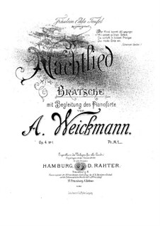 Nachtlied und Wiegenlied, Op.4: Nachtlied und Wiegenlied by Hieronymus Weickmann