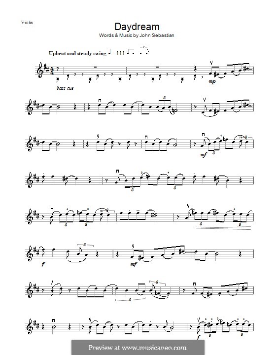 Daydream (The Lovin' Spoonful): Für Violine by John B. Sebastian