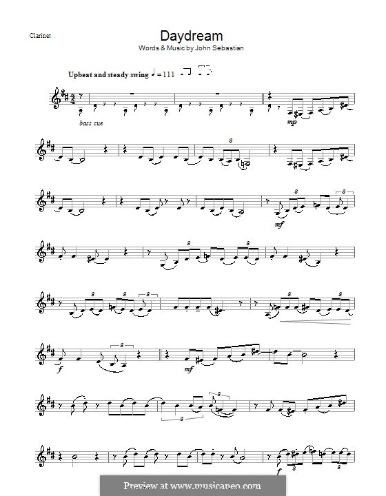 Daydream (The Lovin' Spoonful): Für Klarinette by John B. Sebastian