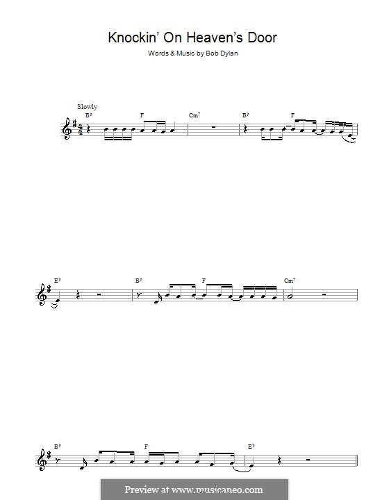 Knockin' on Heaven's Door: Für Altsaxophon by Bob Dylan