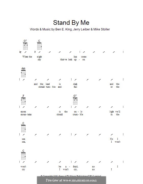 Stand By Me: Ukulele mit Schlagmuster by Ben E. King, Jerry Leiber, Mike Stoller