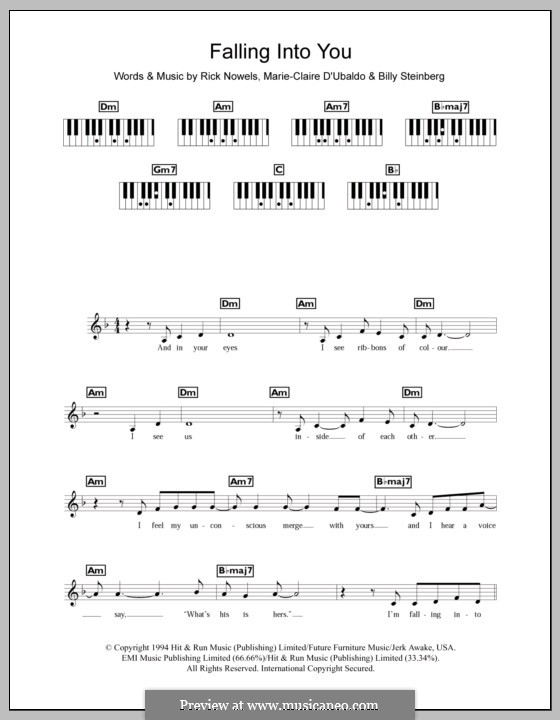 Falling Into You (Celine Dion): Für Keyboard by Billy Steinberg, Marie-Claire D'Ubaldo, Rick Nowels