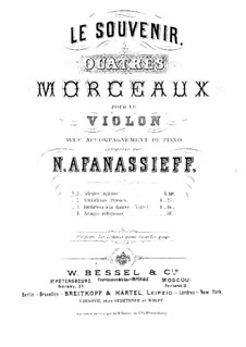 Allegro Agitato für Violine und Klavier: Allegro Agitato für Violine und Klavier by Nikolai Afanasjew