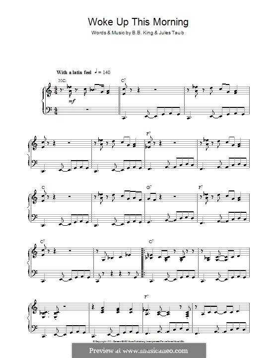 Woke Up This Morning: Für Klavier by B.B. King, Jules Taub