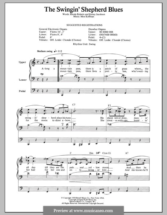 Swingin' Shepherd Blues: Für Orgel by Moe Koffman
