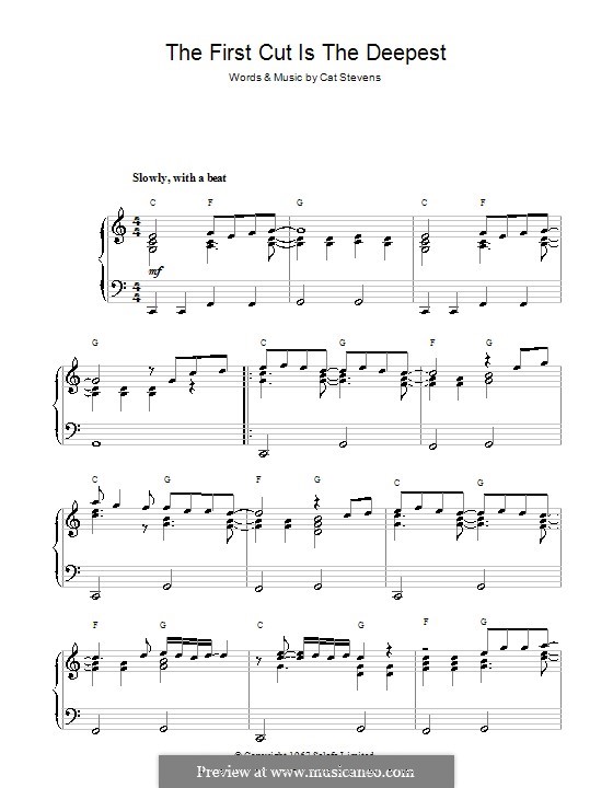 The First Cut Is the Deepest: Für Klavier by Cat Stevens