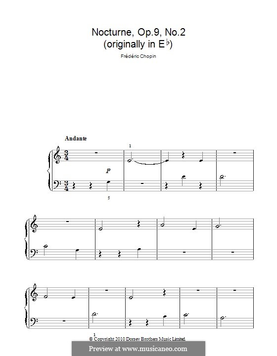 Nr.2 in Es-Dur: Sehr leichte Fassung by Frédéric Chopin