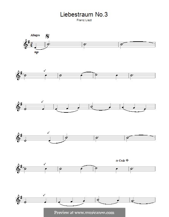 Nocturne Nr.3: Version für Flöte by Franz Liszt