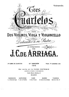 Drei Streichquartette: Cellostimme by Juan Crisóstomo de Arriaga