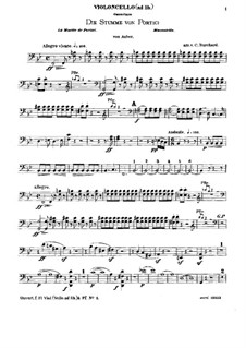 Ouvertüre: Für Flöte, Violine (Cello ad libitum) und Klavier – Cellostimme by Daniel Auber