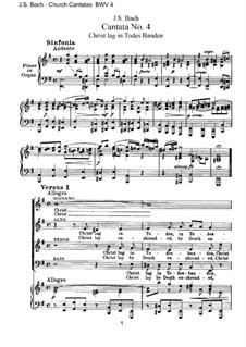 Christ lag in Todesbanden, BWV 4: Klavierauszug mit Singstimmen by Johann Sebastian Bach