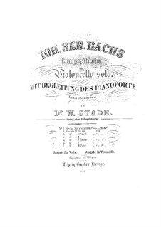 Suite für Cello Nr.1 in G-Dur, BWV 1007: Bearbeitung für Bratsche by Johann Sebastian Bach