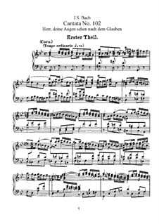 Herr, deine Augen sehen nach dem Glauben, BWV 102: Klavierauszug mit Singstimmen by Johann Sebastian Bach