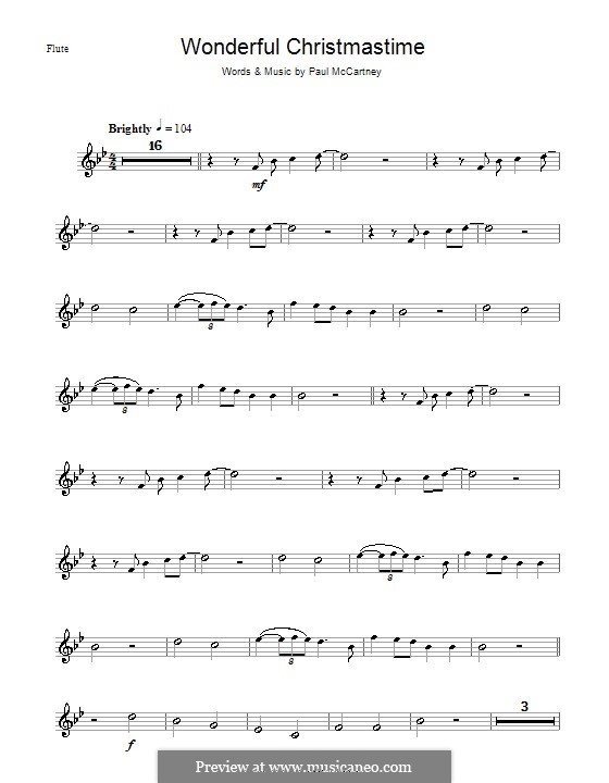 Wonderful Christmastime: Für Flöte by Paul McCartney