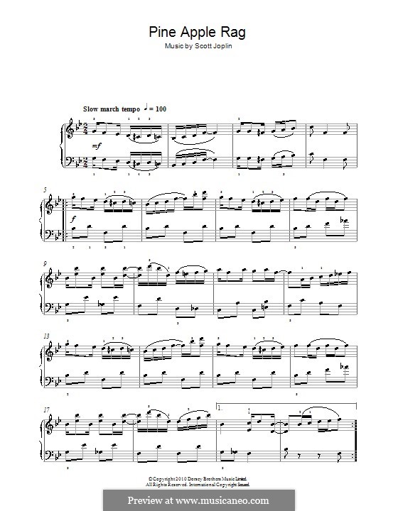 Pineapple Rag: Für Klavier, leicht by Scott Joplin