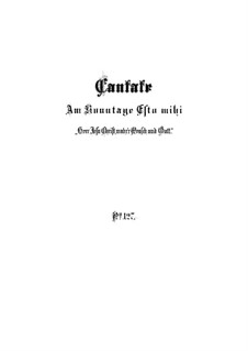 Herr Jesu Christ, wahr' Mensch und Gott, BWV 127: Vollpartitur by Johann Sebastian Bach