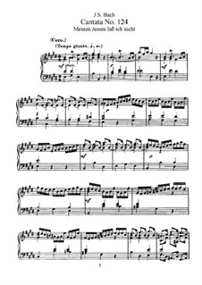 Meinen Jesum laß ich nicht, BWV 124: Klavierauszug mit Singstimmen by Johann Sebastian Bach