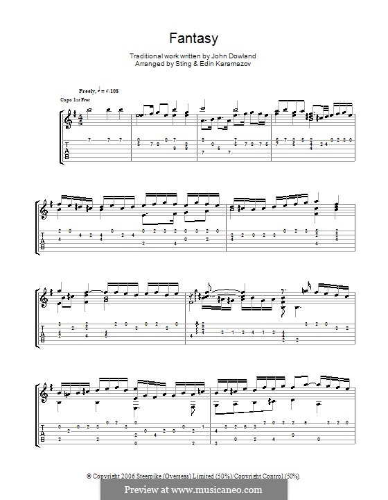 Fantasy in E Minor: Fantasy in E Minor by John Dowland