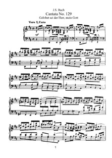 Gelobet sei der Herr, mein Gott, BWV 129 von J.S. Bach auf MusicaNeo