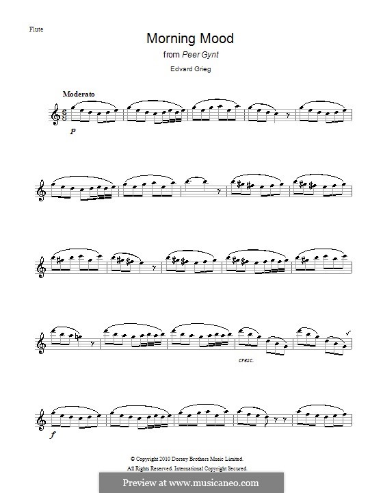Suite Nr.1. Morgenstimmung, Op.46 No.1: Für Flöte by Edvard Grieg